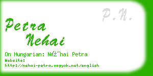 petra nehai business card